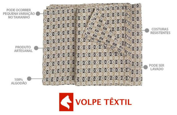 Tapete sala Asteca 1510 Volpe Textil dobrado